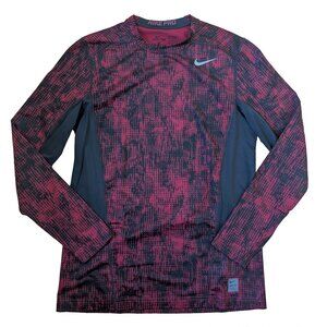Nike Pro Combat Mens Dri Fit Fitted Fitted Long Sleeve Shirt Size L